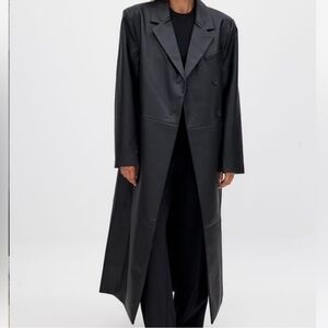 🔥NWT❗Na-Kd - Black Leather Long Coat